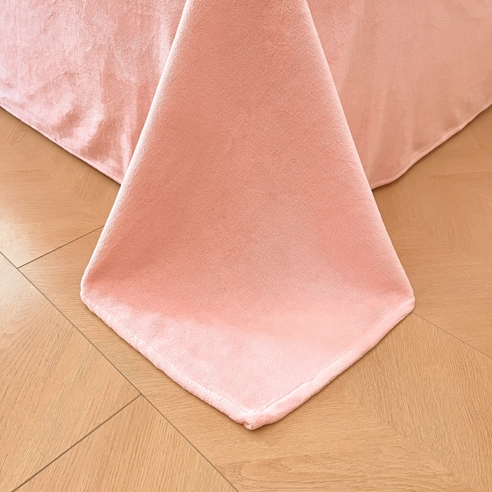 91家纺网 家纺一手货源 找家纺 眠博士 2025新款烂花牛奶绒印花牛奶绒加厚保暖简单款四件套 简单款-方格兔