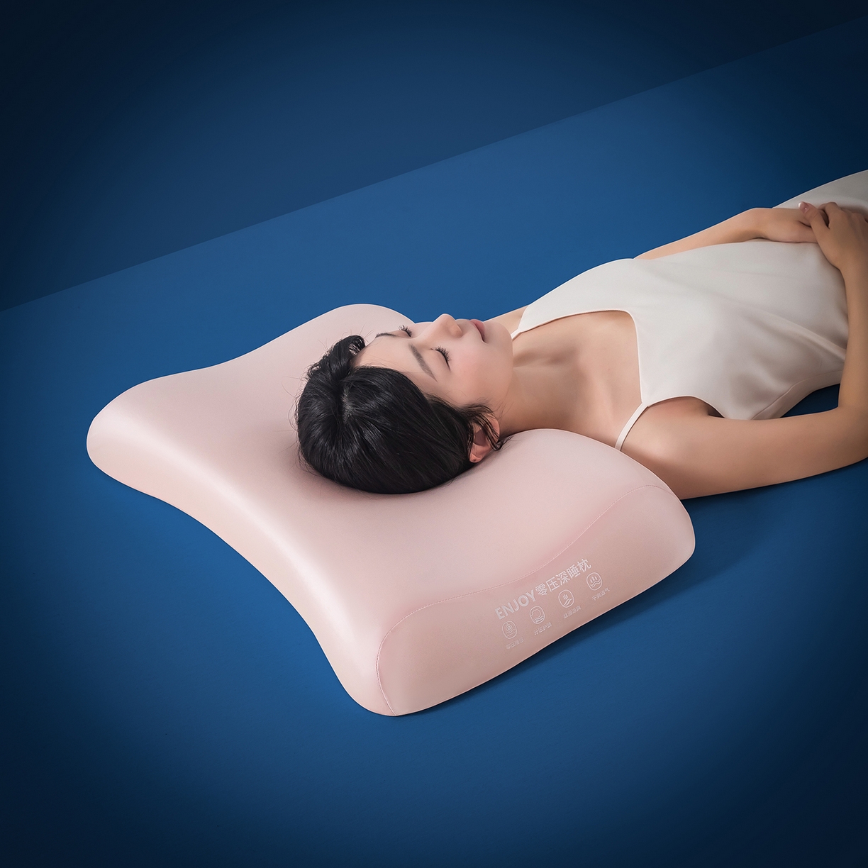 91家纺网 家纺一手货源 找家纺 贵夫人 2025新款情侣款零压力深睡枕枕头枕芯 粉色/对