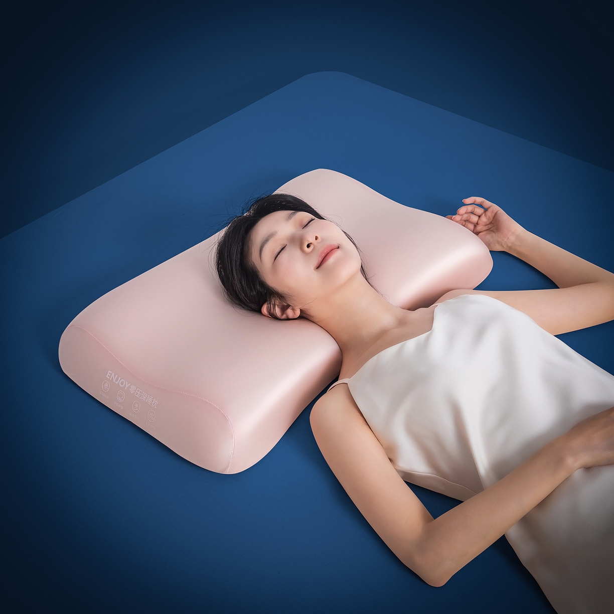 91家纺网 家纺一手货源 找家纺 贵夫人 2025新款情侣款零压力深睡枕枕头枕芯 粉色/对