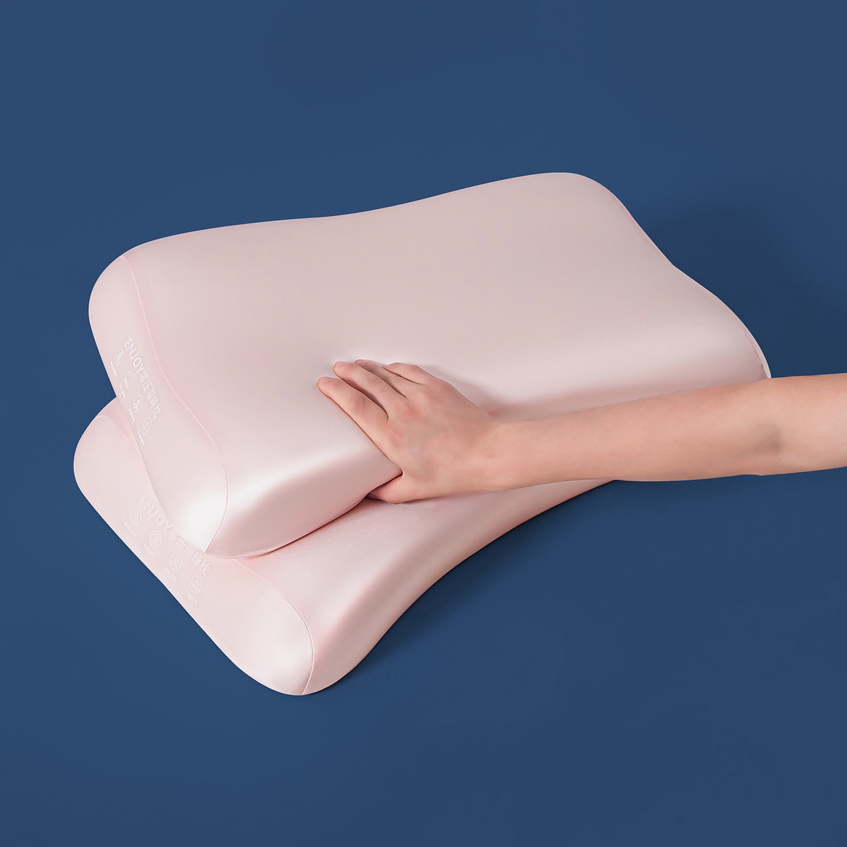 91家纺网 家纺一手货源 找家纺 贵夫人 2025新款情侣款零压力深睡枕枕头枕芯 粉色/对