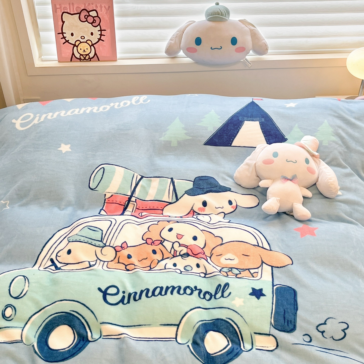 91家纺网 家纺一手货源 找家纺 暮思家居 2025新款正版授权三丽鸥大阪数码印花高克重加厚保暖牛奶绒四件套 绒大阪-伙伴玉桂狗