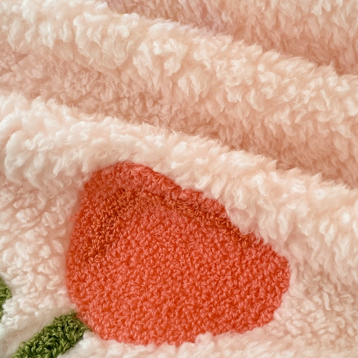 91家纺网 家纺一手货源 找家纺 川悦生活 2025新款泰迪绒毛巾绣卡通四件套 花田兔宝