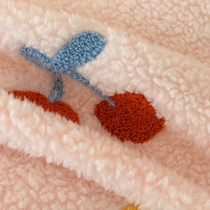 91家纺网 家纺一手货源 找家纺 川悦生活 2025新款泰迪绒毛巾绣卡通四件套 趣味萌宅