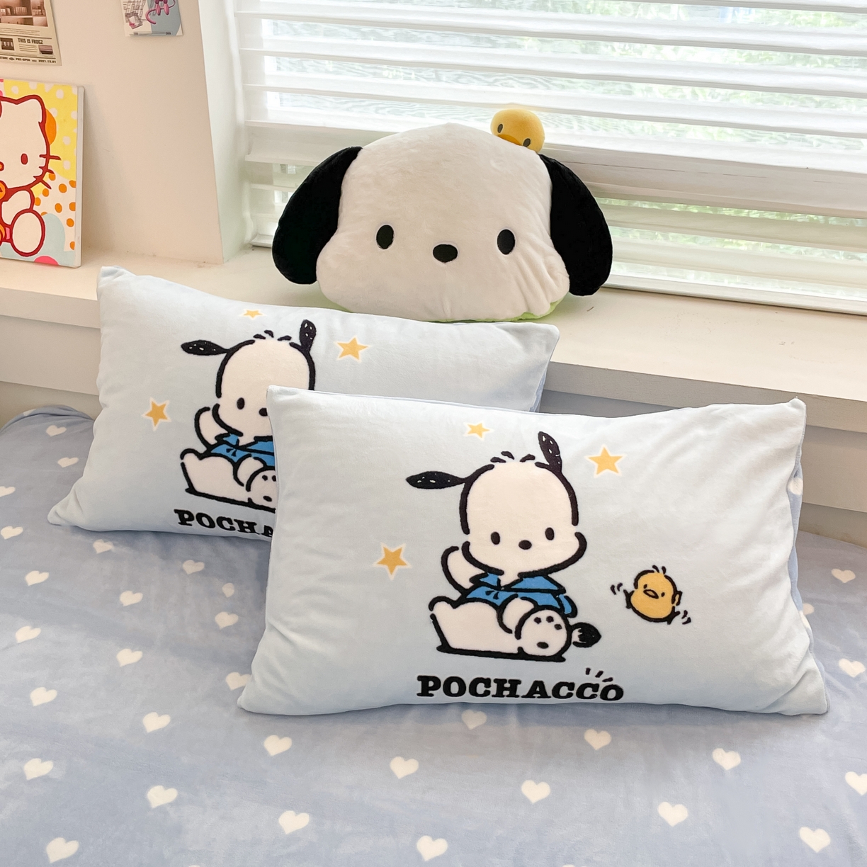 91家纺网 家纺一手货源 找家纺 暮思家居 2025新款正版授权三丽鸥大阪数码印花高克重加厚保暖牛奶绒四件套 绒大阪-可爱帕恰狗