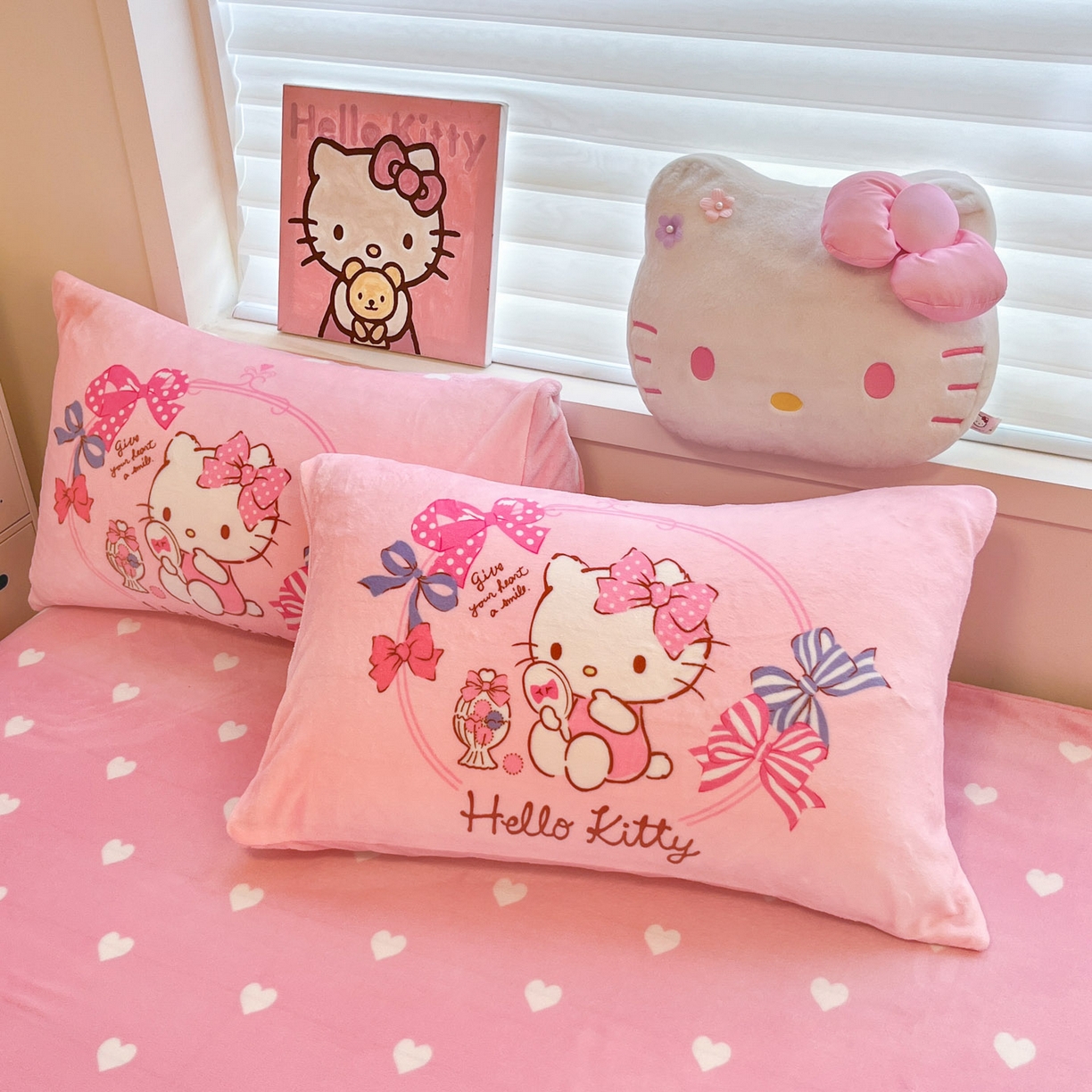 91家纺网 家纺一手货源 找家纺 暮思家居 2025新款正版授权三丽鸥大阪数码印花高克重加厚保暖牛奶绒四件套 绒大阪-美美KT