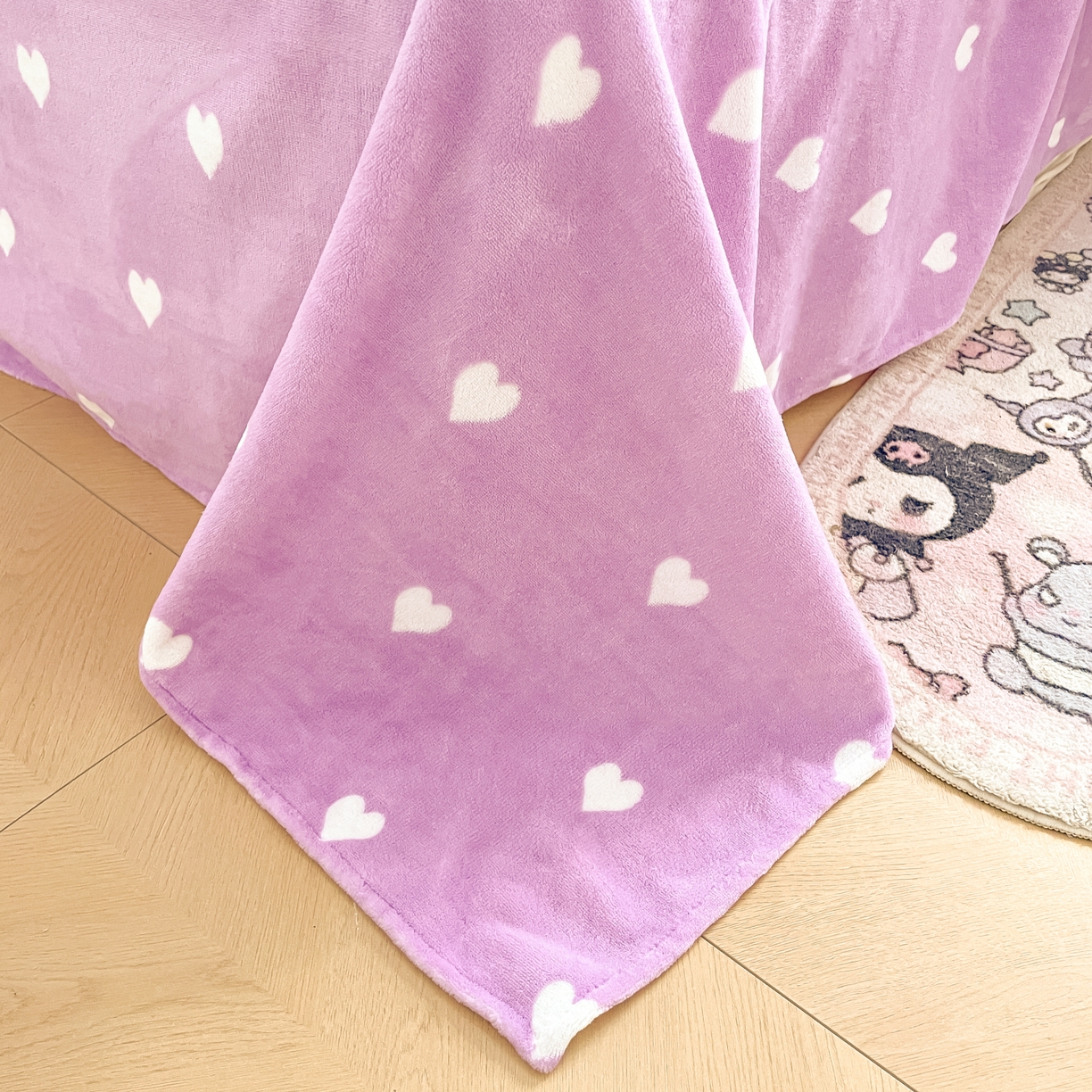 91家纺网 家纺一手货源 找家纺 暮思家居 2025新款正版授权三丽鸥大阪数码印花高克重加厚保暖牛奶绒四件套 绒大阪-美妆库洛米