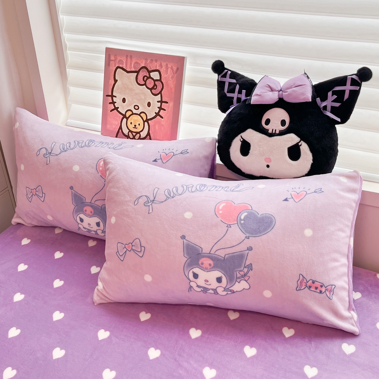 91家纺网 家纺一手货源 找家纺 暮思家居 2025新款正版授权三丽鸥大阪数码印花高克重加厚保暖牛奶绒四件套 绒大阪-梦想库洛米