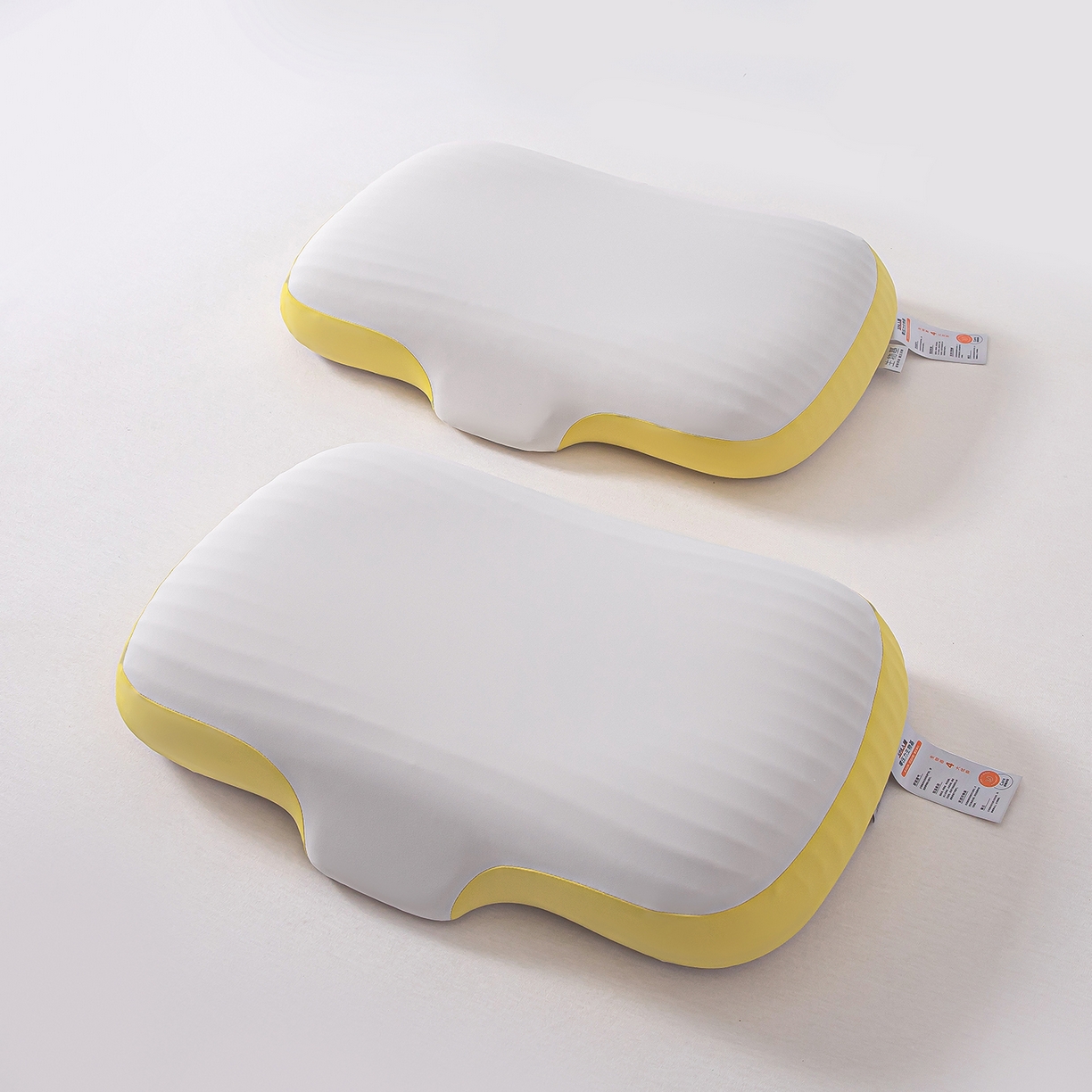91家纺网 家纺一手货源 找家纺 贵夫人 2025新款0度棉生物基枕枕头枕芯-亲子款 30*50cm儿童款一对装-黄色