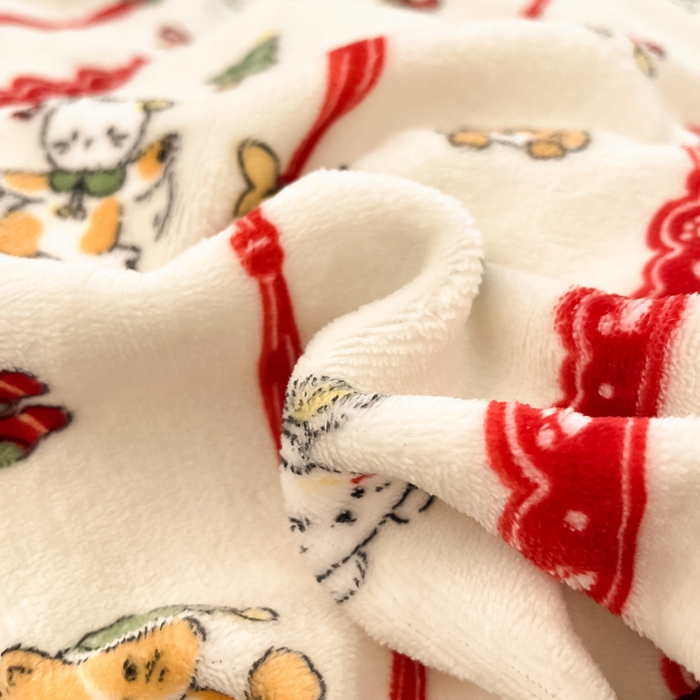 91家纺网 家纺一手货源 找家纺 眠博士 2025新款烂花牛奶绒印花牛奶绒加厚保暖简单款四件套 简单款-幸福小猫