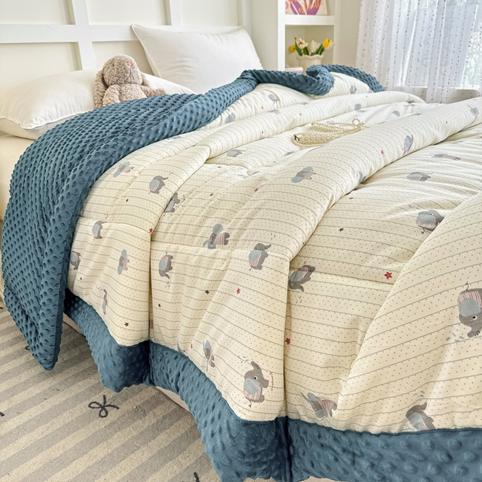 91家纺网 家纺一手货源 找家纺 （总）宜梦家居 2025新款纯棉豆豆被冬被被子被芯