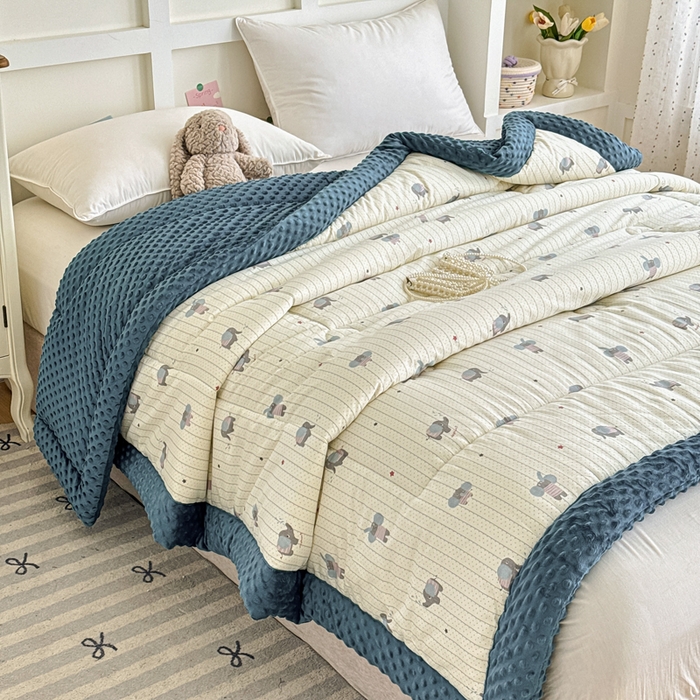 91家纺网 家纺一手货源 找家纺 （总）宜梦家居 2025新款纯棉豆豆被冬被被子被芯