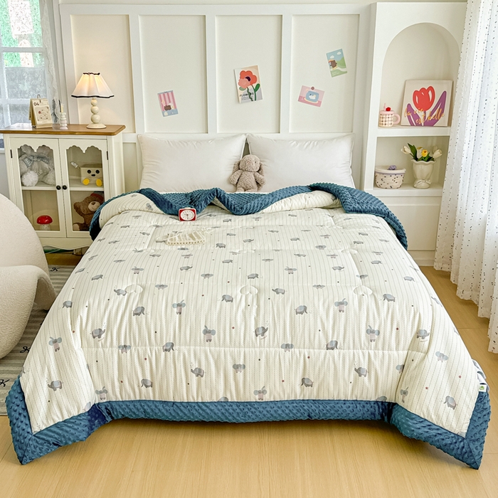 91家纺网 家纺一手货源 找家纺 （总）宜梦家居 2025新款纯棉豆豆被冬被被子被芯