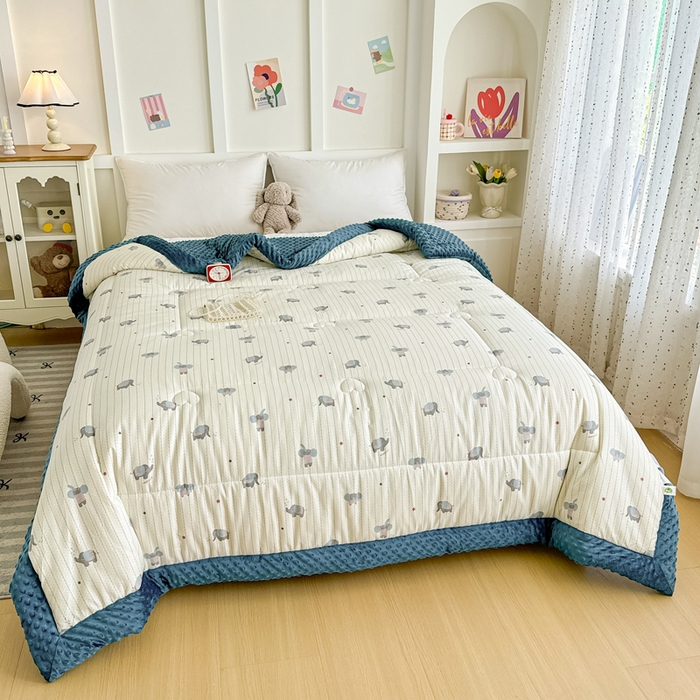 91家纺网 家纺一手货源 找家纺 （总）宜梦家居 2025新款纯棉豆豆被冬被被子被芯