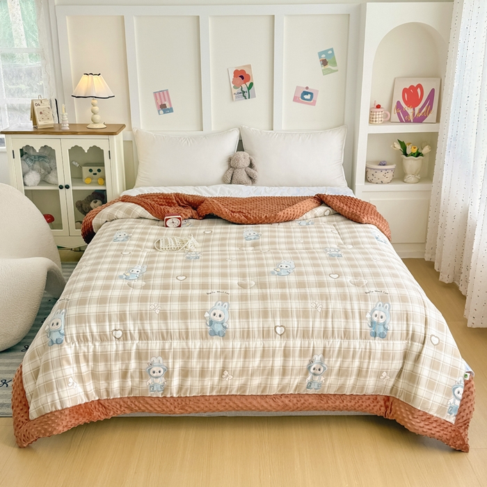 91家纺网 家纺一手货源 找家纺 宜梦家居 2025新款纯棉豆豆被冬被被子被芯 拉布布拉