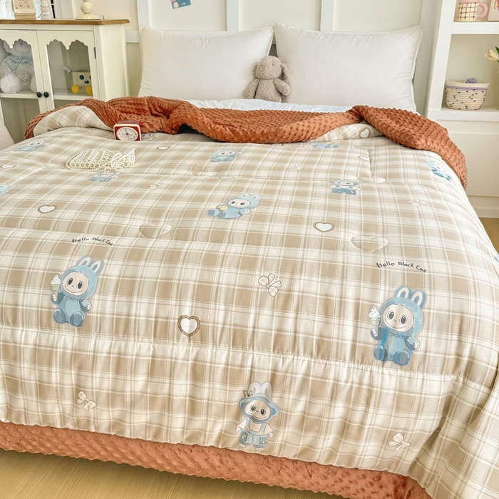 91家纺网 家纺一手货源 找家纺 宜梦家居 2025新款纯棉豆豆被冬被被子被芯 拉布布拉