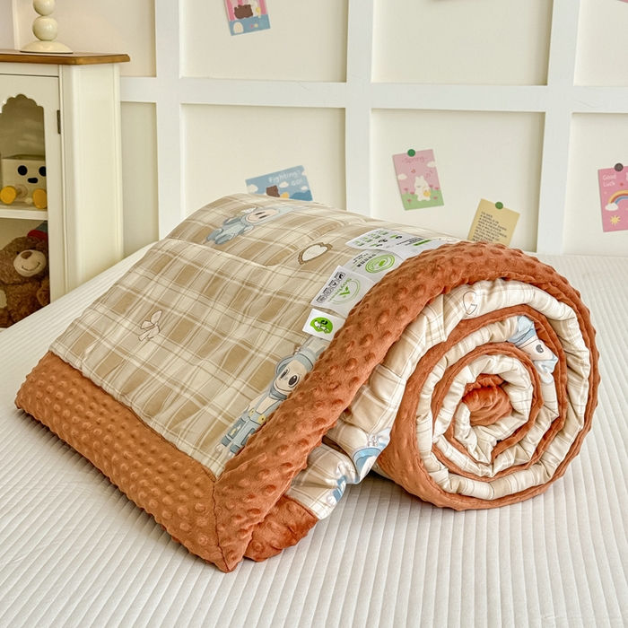 91家纺网 家纺一手货源 找家纺 宜梦家居 2025新款纯棉豆豆被冬被被子被芯 拉布布拉