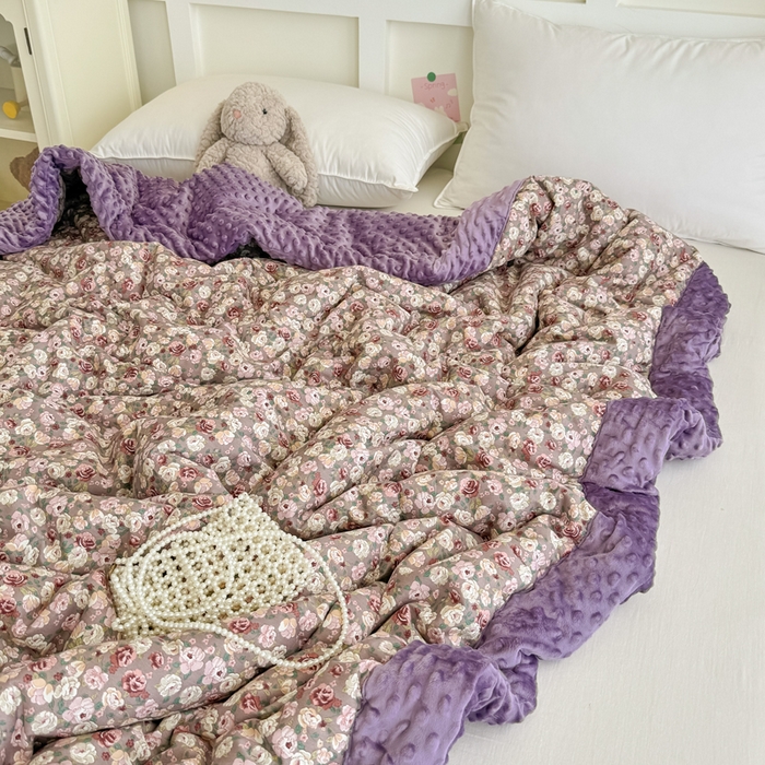 91家纺网 家纺一手货源 找家纺 宜梦家居 2025新款纯棉豆豆被冬被被子被芯 流云逐梦