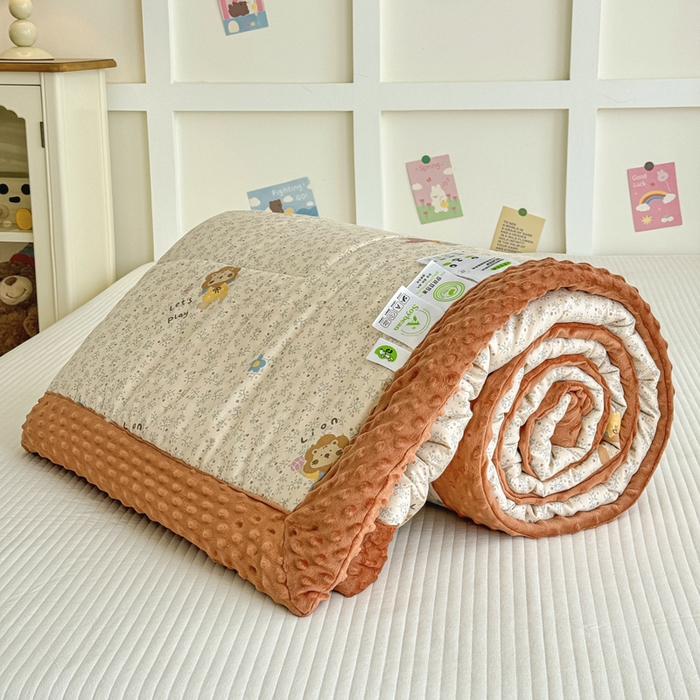 91家纺网 家纺一手货源 找家纺 宜梦家居 2025新款纯棉豆豆被冬被被子被芯 萌萌狮