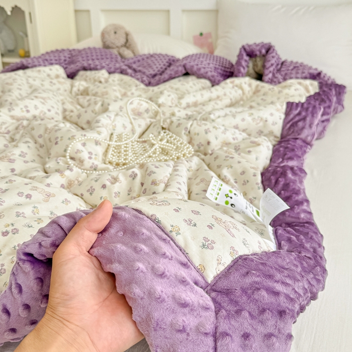 91家纺网 家纺一手货源 找家纺 宜梦家居 2025新款纯棉豆豆被冬被被子被芯 栖居小兔