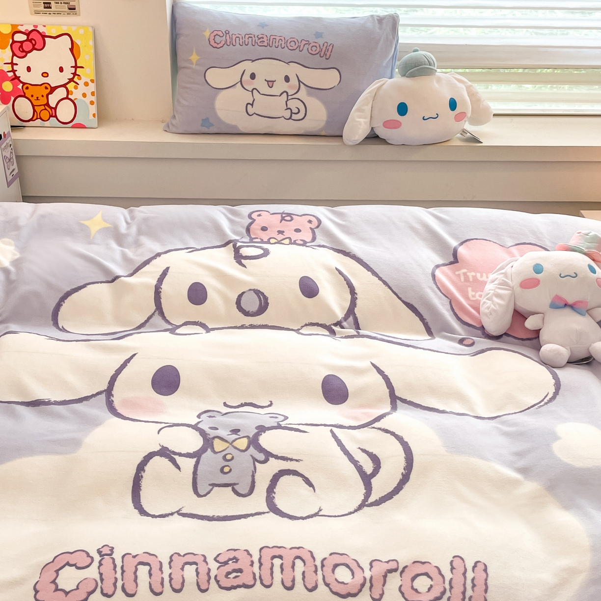 91家纺网 家纺一手货源 找家纺 暮思家居 2025新款正版授权三丽鸥大阪数码印花高克重加厚保暖牛奶绒四件套 绒大阪-玩偶玉桂狗