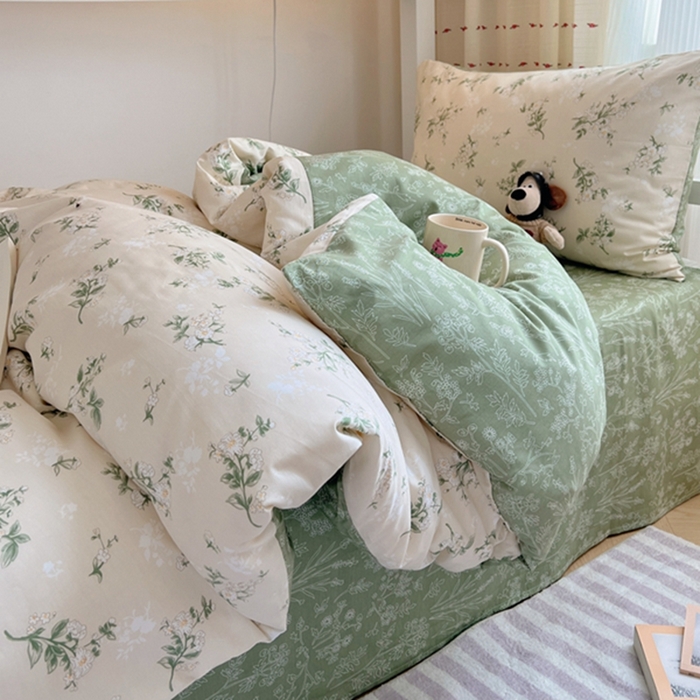 91家纺网 家纺一手货源 找家纺 富瑞阁2024新款13070学生宿舍全棉三件套 茶艺师