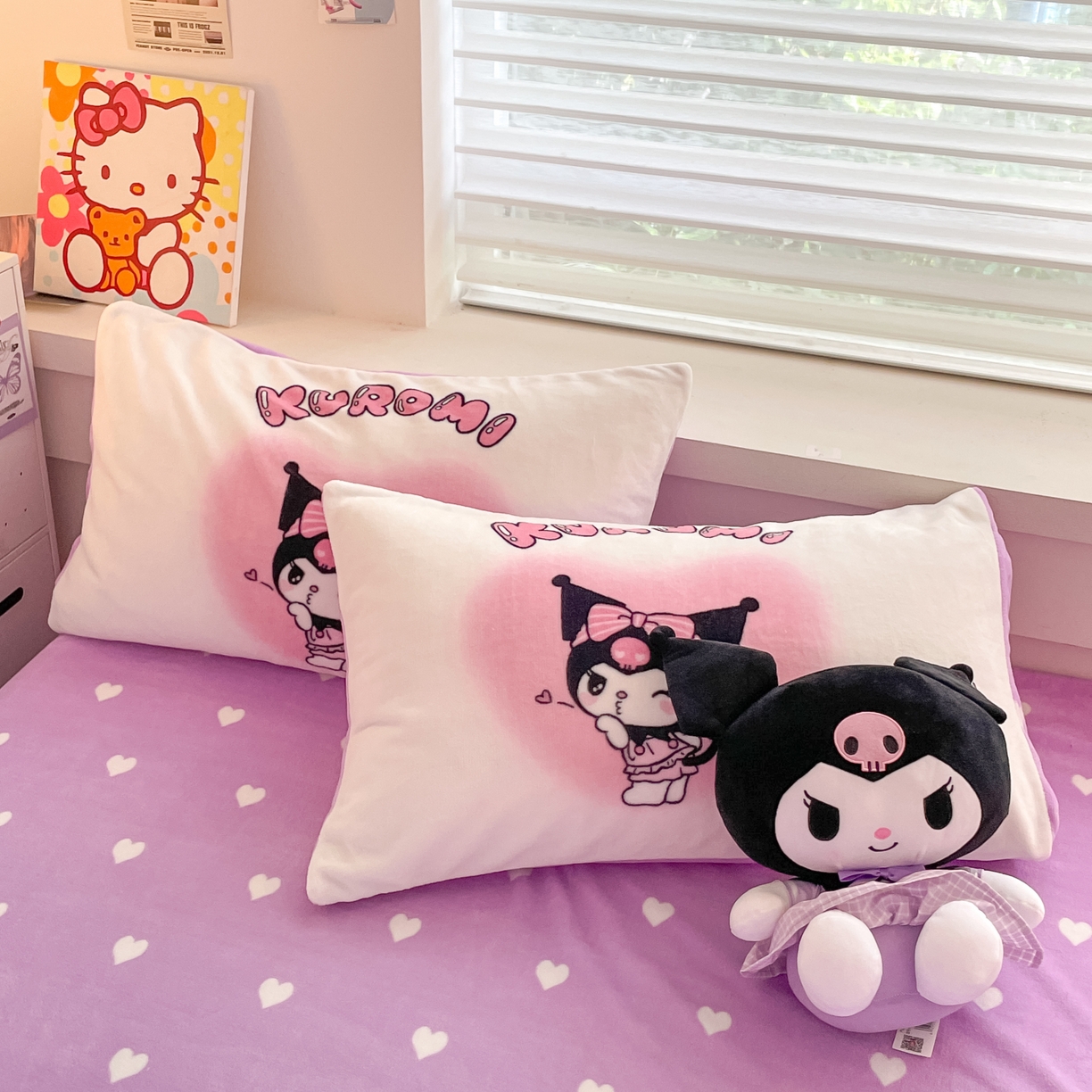 91家纺网 家纺一手货源 找家纺 （总）暮思家居 2025新款正版授权三丽鸥大阪数码印花高克重加厚保暖牛奶绒单品枕套枕套单件单枕套