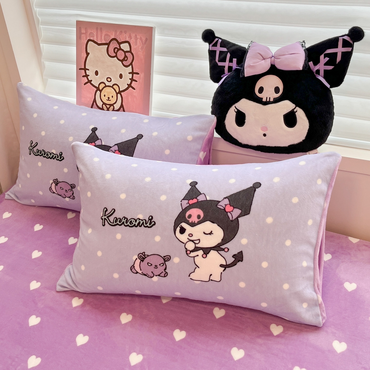 91家纺网 家纺一手货源 找家纺 （总）暮思家居 2025新款正版授权三丽鸥大阪数码印花高克重加厚保暖牛奶绒单品枕套枕套单件单枕套