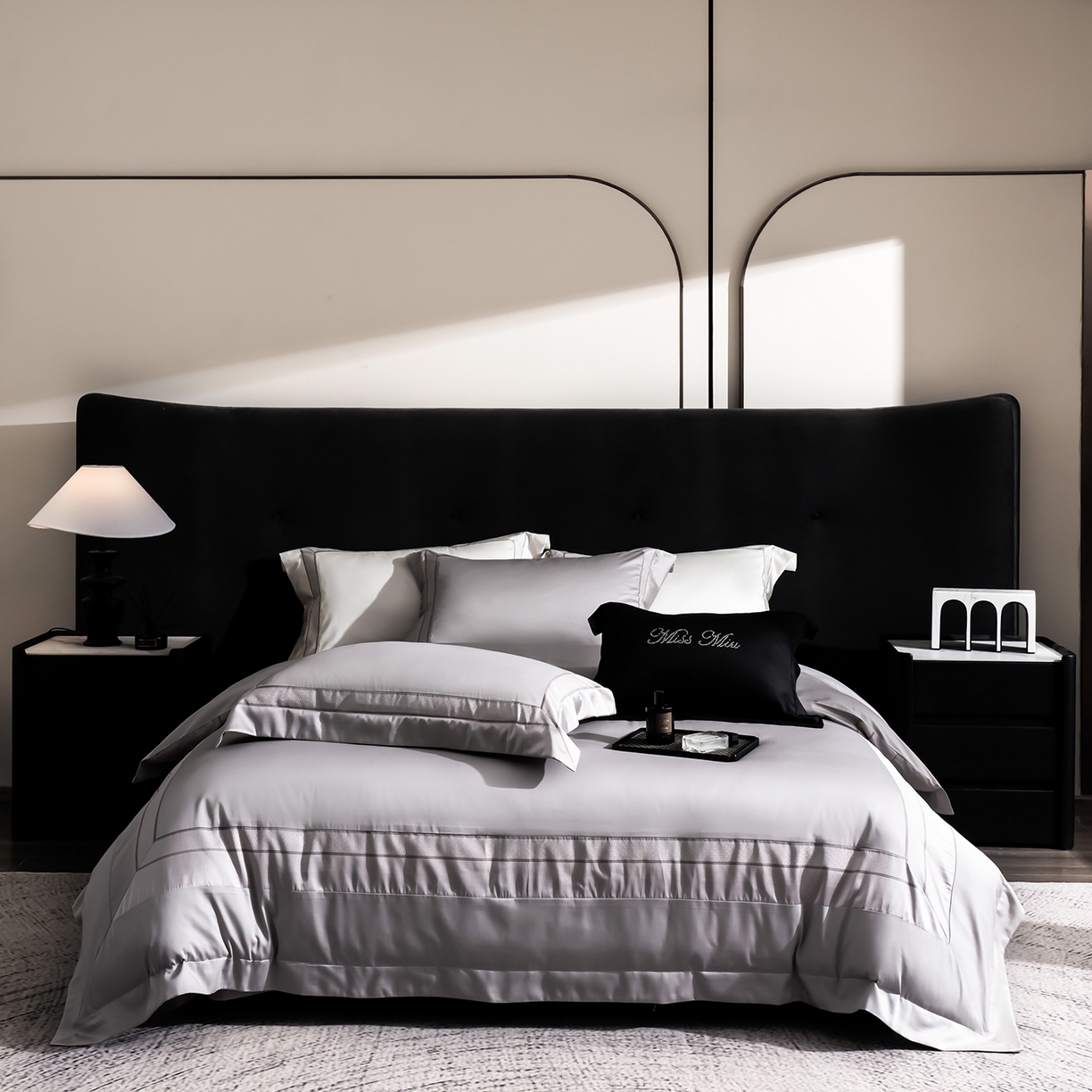 MIU缪家居 2025新款100支全棉四件套-繁星 繁星-雅灰