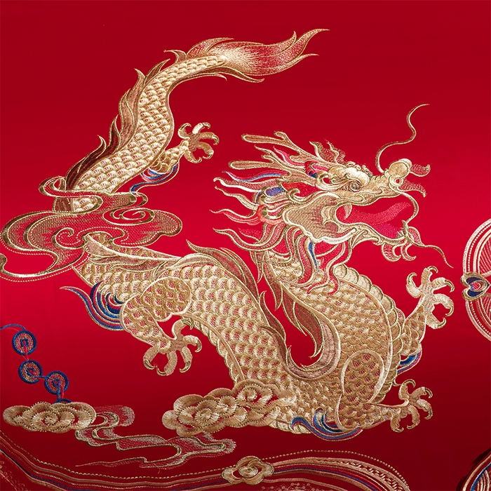 91家纺网 家纺一手货源 找家纺 （总）千禧家纺 2025新款双面长绒棉提花工艺重工刺绣婚庆多件套