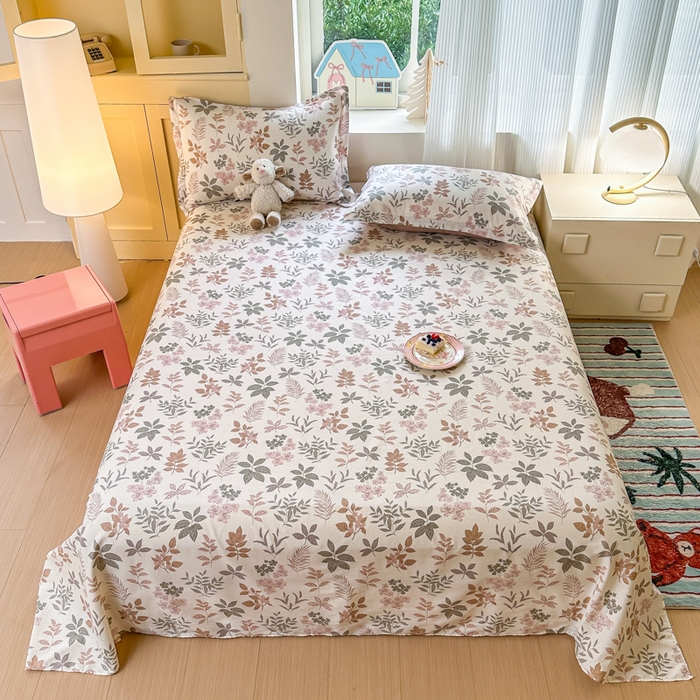 91家纺网 家纺一手货源 找家纺 帛织澜家纺 2025新款12868全棉喷气印花床单单件 洛克庄园-A版