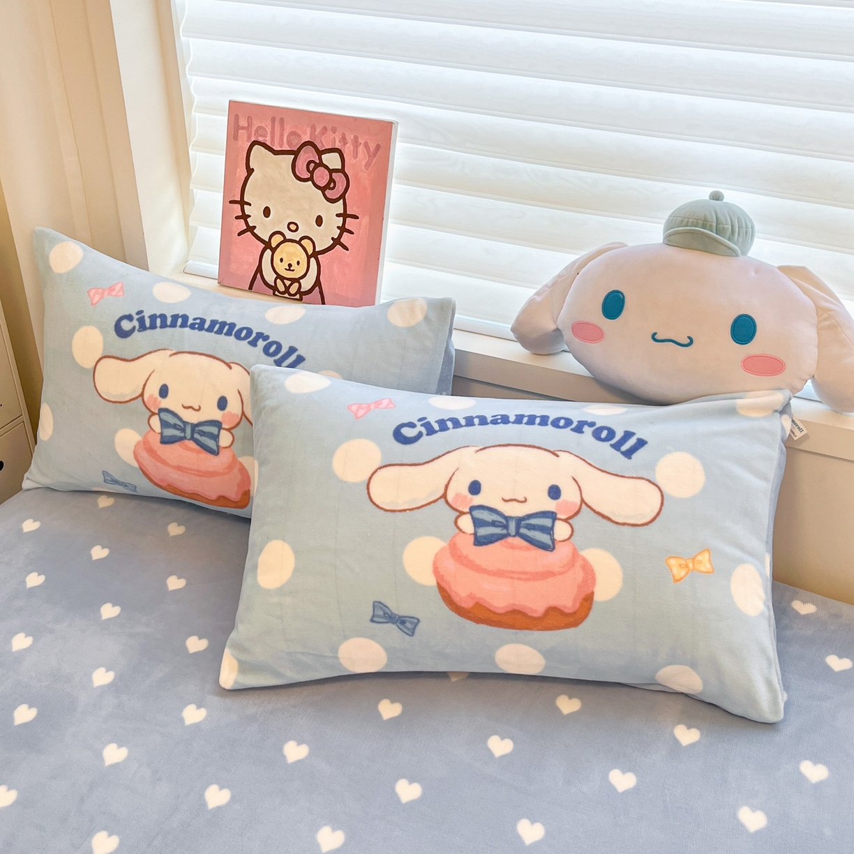 暮思家居 2025新款正版授权三丽鸥大阪数码印花高克重加厚保暖牛奶绒单品枕套枕套单件单枕套 绒大阪-条纹玉桂狗