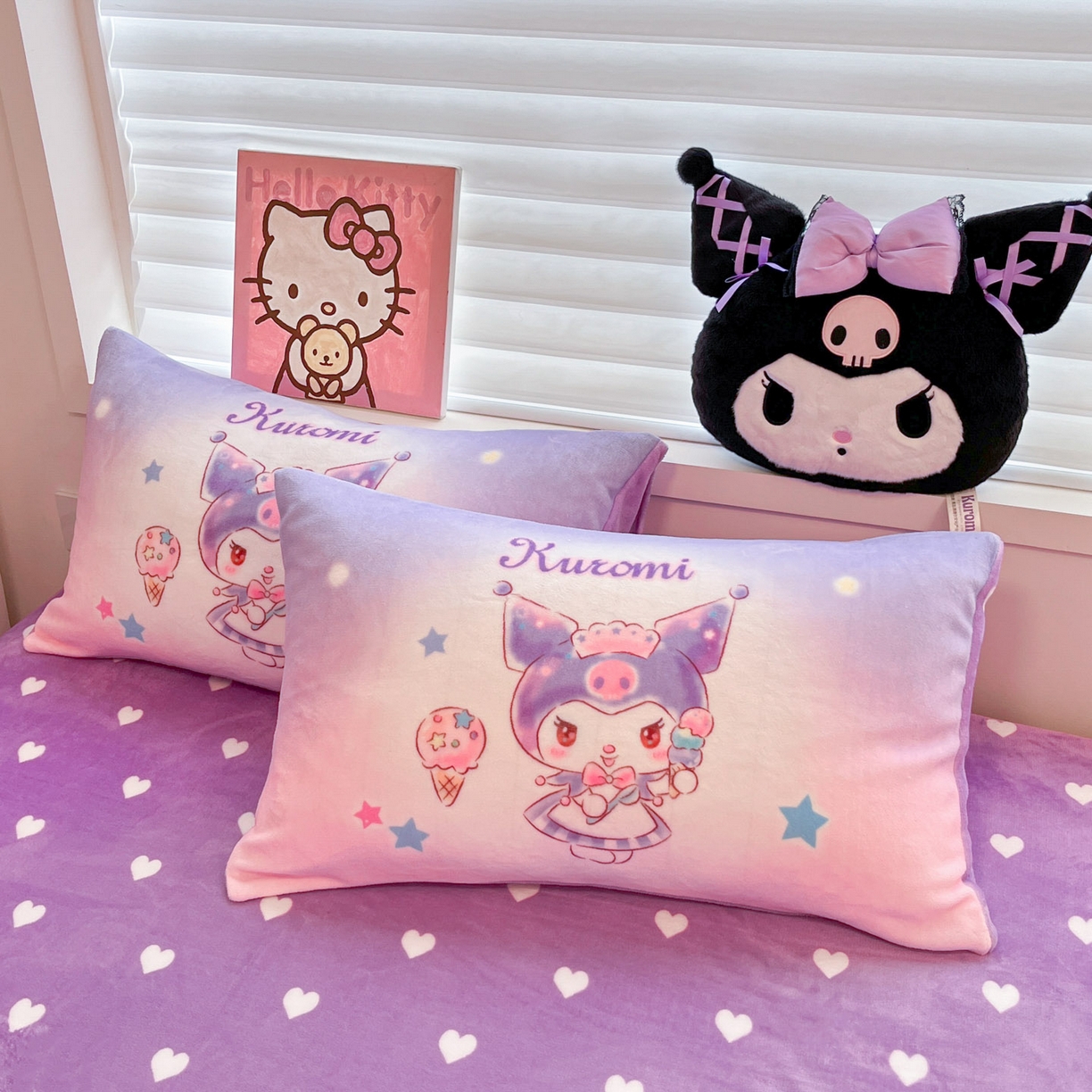 暮思家居 2025新款正版授权三丽鸥大阪数码印花高克重加厚保暖牛奶绒单品枕套枕套单件单枕套 绒大阪-炫彩库洛米