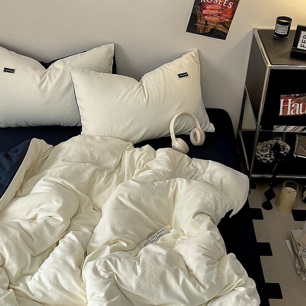 91家纺网 家纺一手货源 找家纺 （总）悦织湾家纺 2025新款雪尼尔亲肤四件套轻奢透气纯色单双人学生宿舍床上用品三四件套