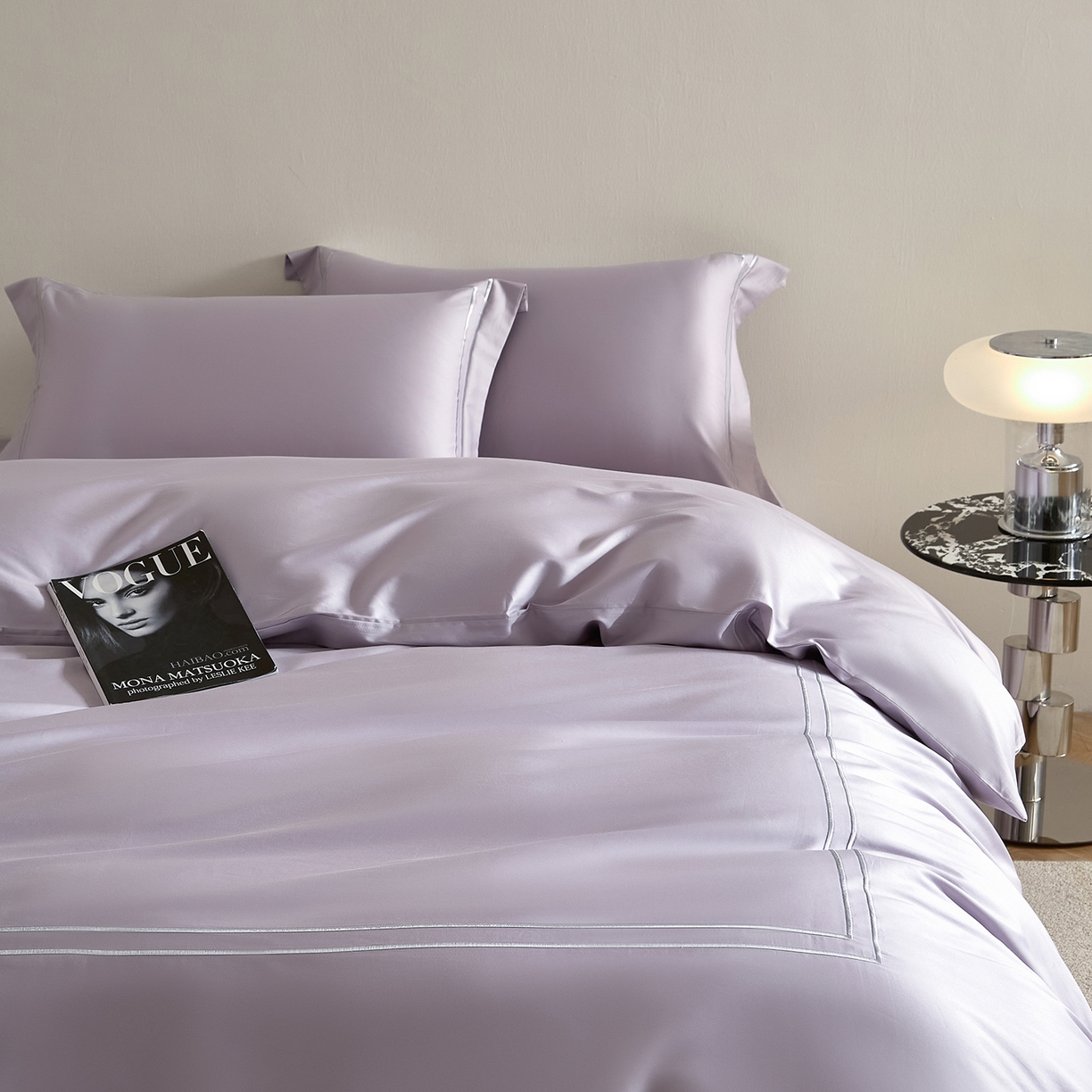 91家纺网 家纺一手货源 找家纺 ONE TWO ONE 121 2025新款酒店民宿专订长绒棉高支高密贡缎刺绣（小cr）四件套（【提供买家秀】为了各位老板们都有利润空间，平台控价券后不得低于298/318元，感谢您的配合与支持！） 