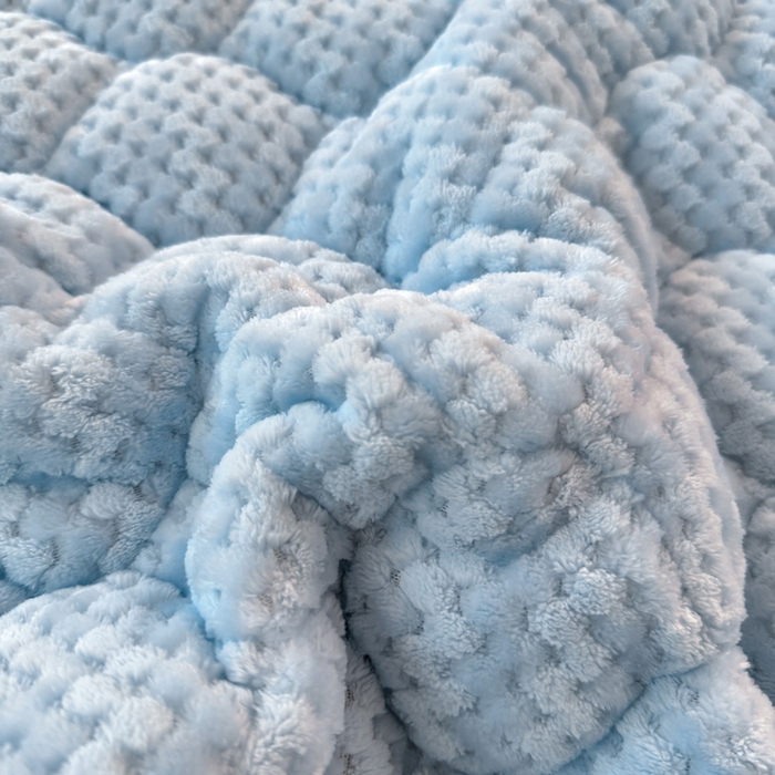 91家纺网 家纺一手货源 找家纺 正邦家纺 2025新款云豆绒加厚保暖夹棉软床垫上下铺床褥学生床护垫 婴儿蓝