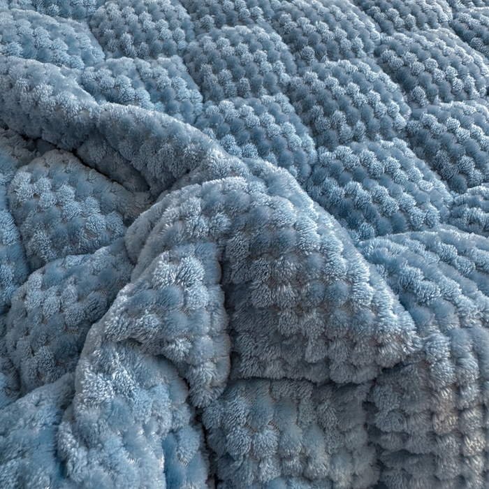 91家纺网 家纺一手货源 找家纺 正邦家纺 2025新款云豆绒加厚保暖夹棉软床垫上下铺床褥学生床护垫 秋波蓝