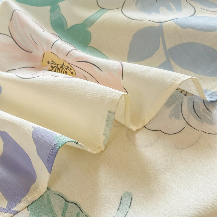 91家纺网 家纺一手货源 找家纺 帛织澜家纺 2025新款12868全棉喷气印花床单单件 花漾星辰-A版