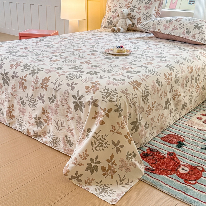 91家纺网 家纺一手货源 找家纺 帛织澜家纺 2025新款12868全棉喷气印花床单单件 洛克庄园-A版