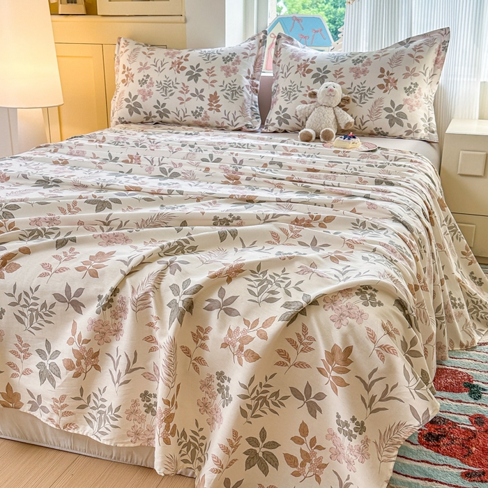 91家纺网 家纺一手货源 找家纺 帛织澜家纺 2025新款12868全棉喷气印花床单单件 洛克庄园-A版