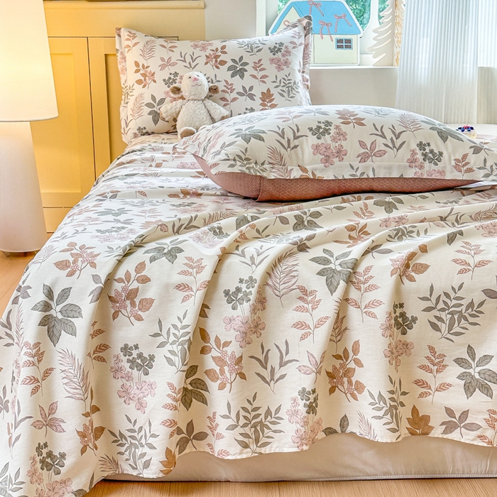 91家纺网 家纺一手货源 找家纺 帛织澜家纺 2025新款12868全棉喷气印花床单单件 洛克庄园-A版