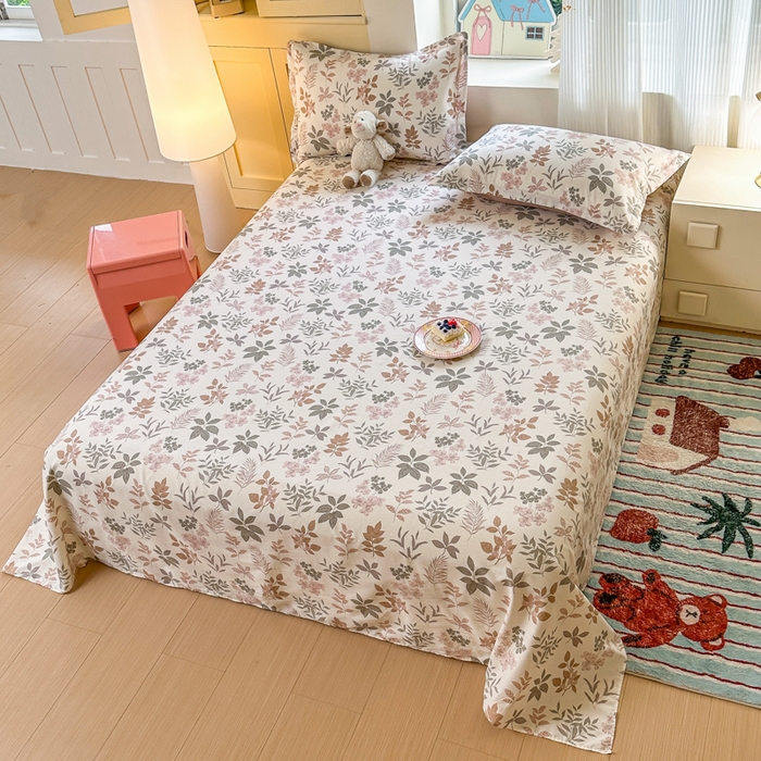 91家纺网 家纺一手货源 找家纺 帛织澜家纺 2025新款12868全棉喷气印花床单单件 洛克庄园-A版