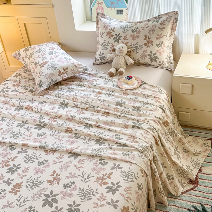 91家纺网 家纺一手货源 找家纺 帛织澜家纺 2025新款12868全棉喷气印花床单单件 洛克庄园-A版