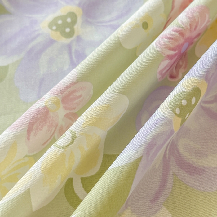 91家纺网 家纺一手货源 找家纺 帛织澜家纺 2025新款12868全棉喷气印花床单单件 七色花海-A版