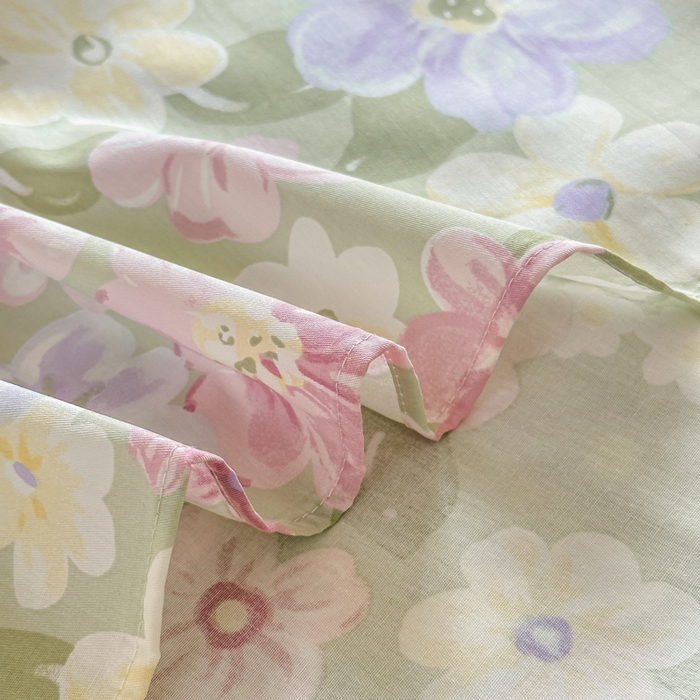 91家纺网 家纺一手货源 找家纺 帛织澜家纺 2025新款12868全棉喷气印花床单单件 七色花海-A版