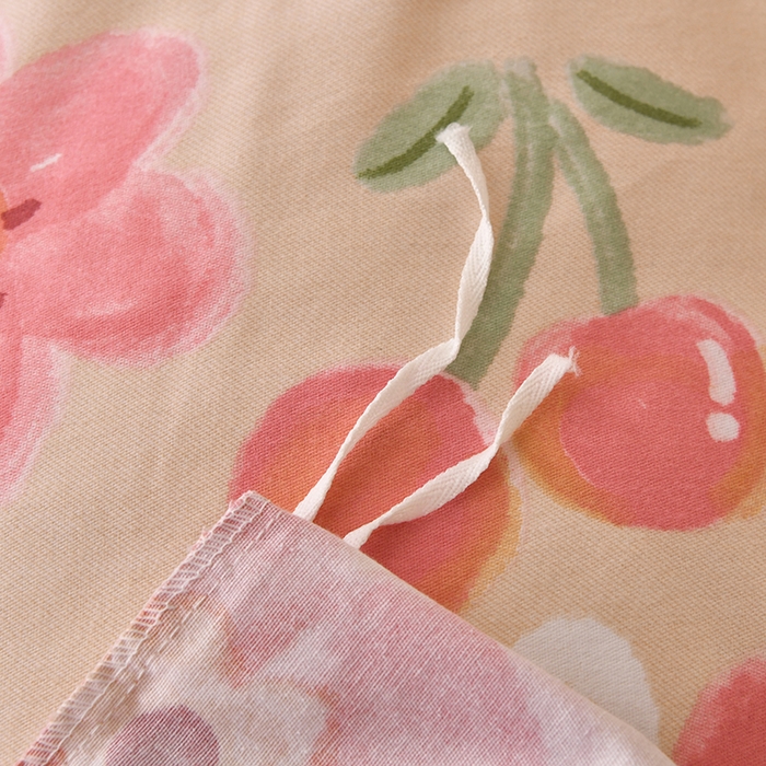 91家纺网 家纺一手货源 找家纺 宇彬家纺 2025直播热新款秋冬全棉四件套精梳生态原棉印花加厚磨毛轻奢铂金床单床笠款三四件套 芬妮（粉）