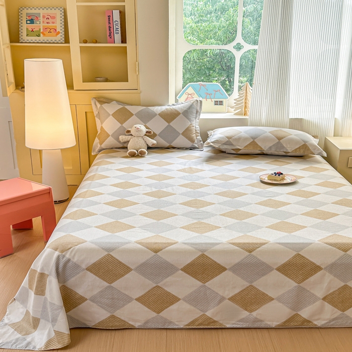 91家纺网 家纺一手货源 找家纺 帛织澜家纺 2025新款12868全棉喷气印花床单单件 瑞吉斯-A版