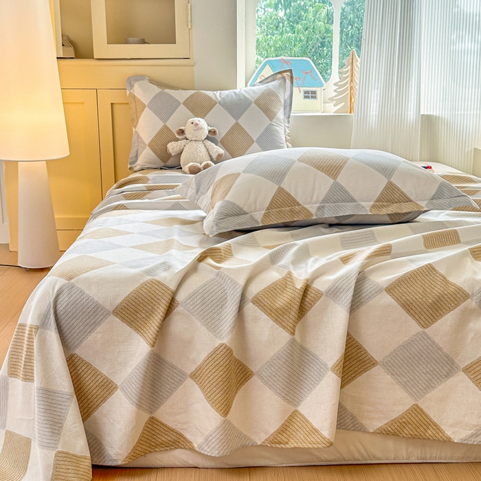 91家纺网 家纺一手货源 找家纺 帛织澜家纺 2025新款12868全棉喷气印花床单单件 瑞吉斯-A版