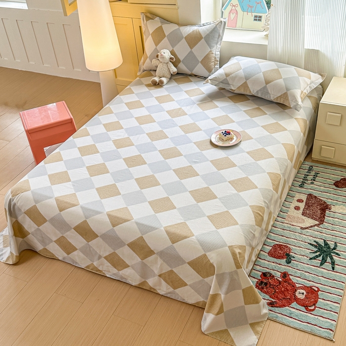 91家纺网 家纺一手货源 找家纺 帛织澜家纺 2025新款12868全棉喷气印花床单单件 瑞吉斯-A版