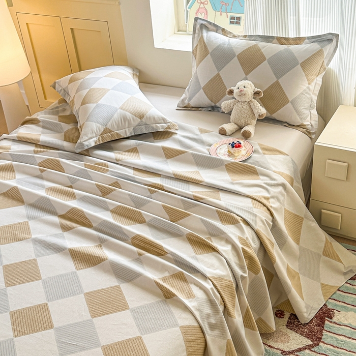 91家纺网 家纺一手货源 找家纺 帛织澜家纺 2025新款12868全棉喷气印花床单单件 瑞吉斯-A版