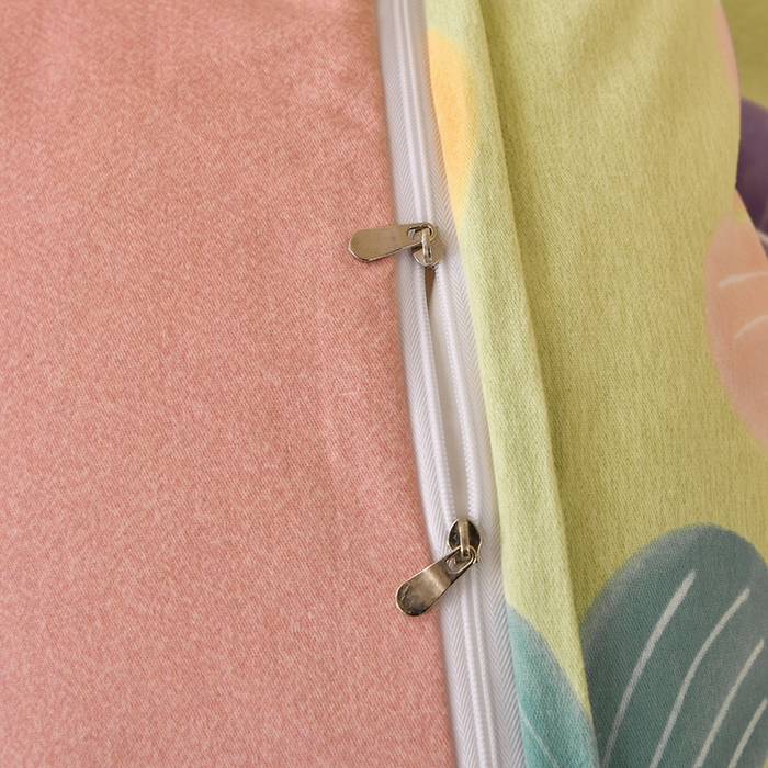 91家纺网 家纺一手货源 找家纺 宇彬家纺 2025直播热新款秋冬全棉四件套精梳生态原棉印花加厚磨毛轻奢铂金床单床笠款三四件套 花颜朵朵（绿）